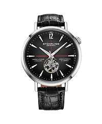 Stuhrling Mens 1021 Quasar Skeleton Automatic 42mm Watch