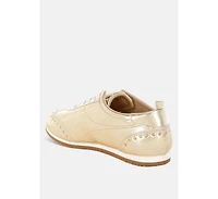 Yorika Studded Metallic Pleather Sneakers