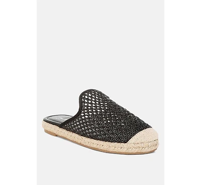 London Rag Nongai Raffia Espadrilles Mules