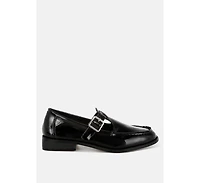 Swenson Patent Pleather Mary Jane Loafers Women