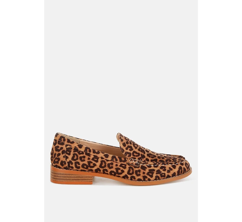 Cacani Leopard Print Heeled Loafers