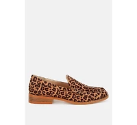 Cacani Leopard Print Heeled Loafers