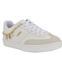 Guess Women's Naoko Charm Lace-Up Court Sneakers