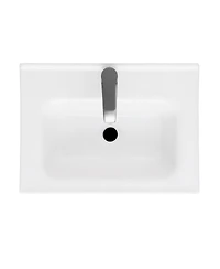 Casainc 20" Small Bathroom Vanity with Sink & Faucet,Freestanding Bathroom Cabinet with White Ceramic Basin