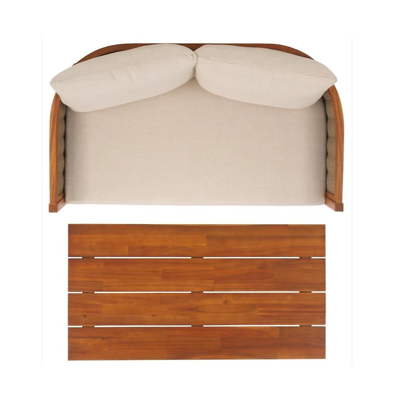 Amanda Outdoor Bench And Table Set