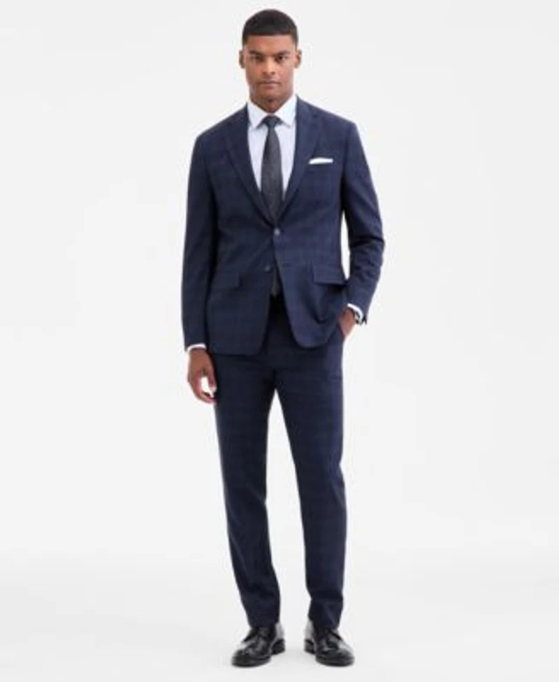 Calvin Klein Mens Slim Fit Wool Blend Suit