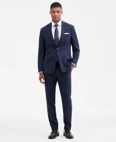 Calvin Klein Mens Slim Fit Wool Blend Suit