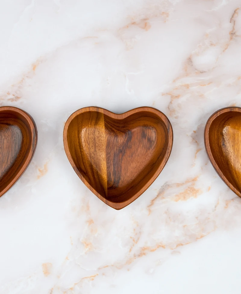 Nambe Eat Your Heart Out Small Bowls 3-Pc. Set