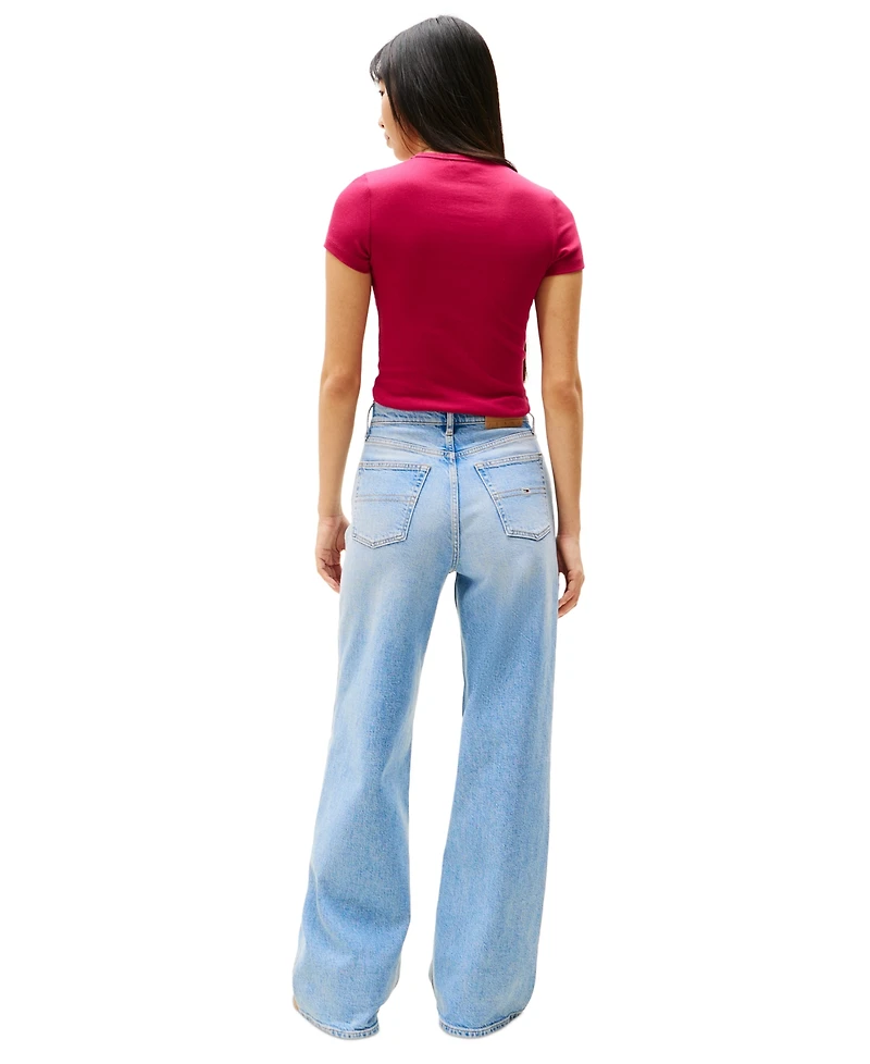 Tommy Jeans Women's Claire High-Rise Wide-Leg Jeans