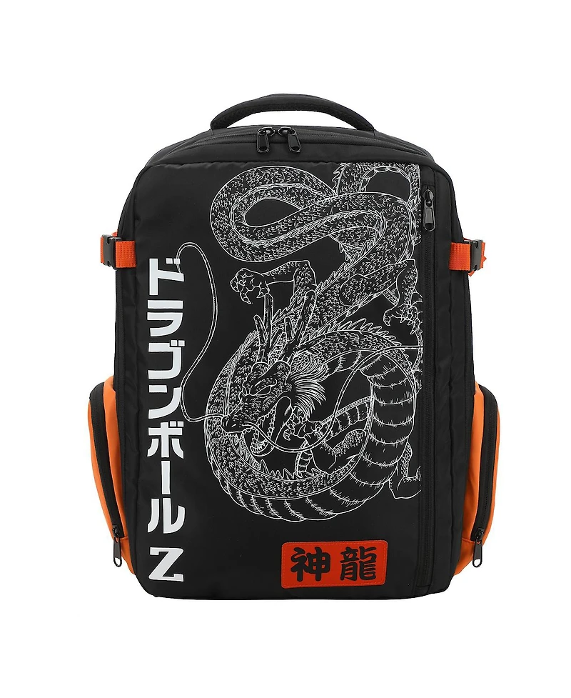 Dragon Ball Z Shenron Line Art Black 17" Large Travel Backpack