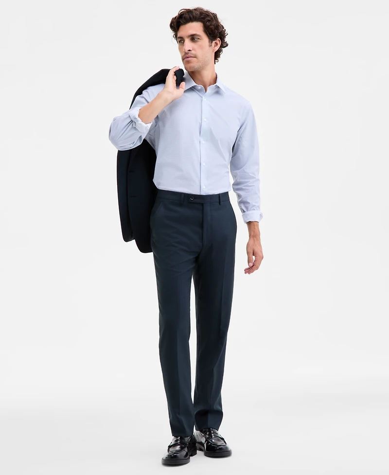 Calvin Klein Men's Slim-Fit Wool-Blend Stretch Suit Separate Pants