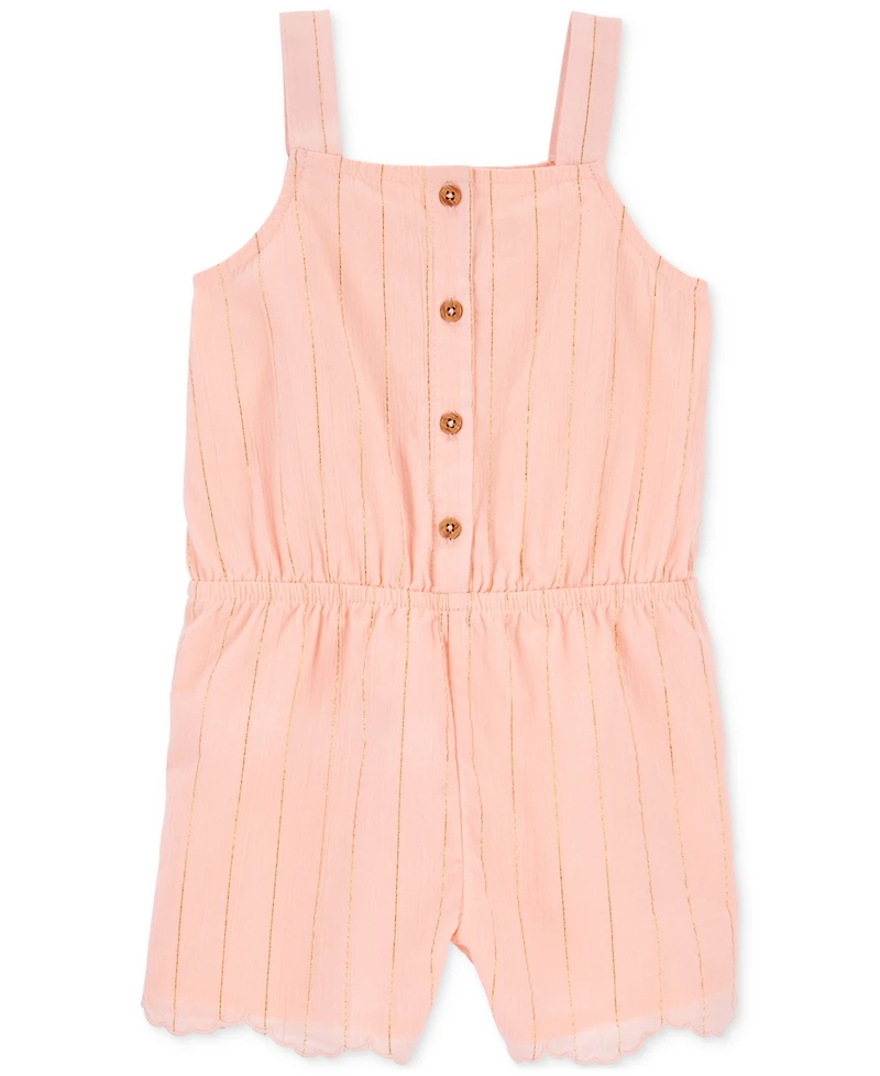 Carter's Toddler Girls Boho Button-Up Crinkle Romper
