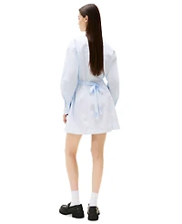 Tommy Jeans Women's Pinstripe Tie-Back Shirtdress