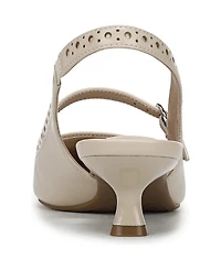 LifeStride Women's Marilyn Pointed Toe Kitten Heel Slingback Pumps