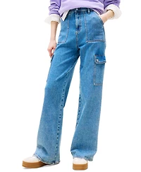 Tommy Jeans Women's Claire High-Rise Wide-Leg Cargo