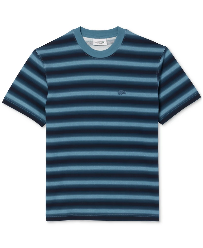 Lacoste Men's Short Sleeve Crewneck Striped T-Shirt - GAI