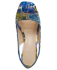 Betsey Johnson Women's Mina Rhinestone Peep Toe Evening Sandals