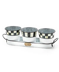 Mackenzie-Childs Spectator Galvanized Herb Pots, Set of 3