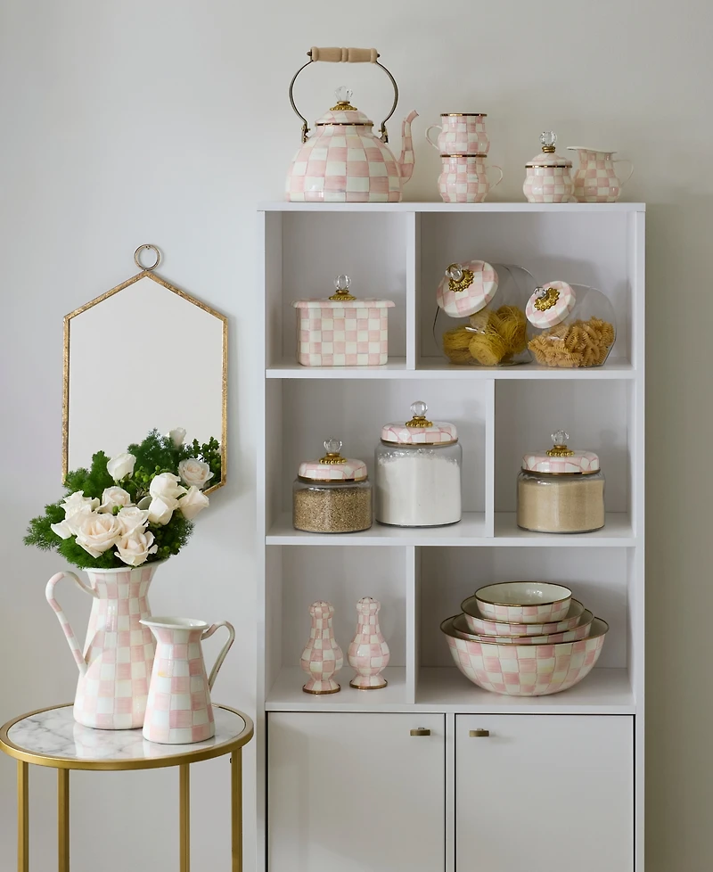 Mackenzie-Childs Rosy Check Kitchen Canister, Large