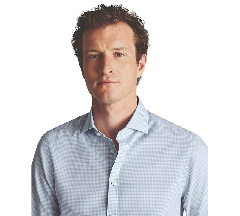 Charles Tyrwhitt Men's Slim-Fit Poplin Gingham Shirt