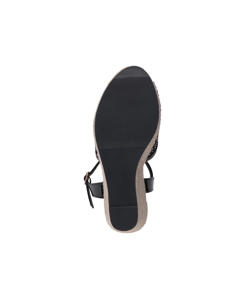 Gc Shoes Women's Mila Embellished Espadrille Wedge Sandals