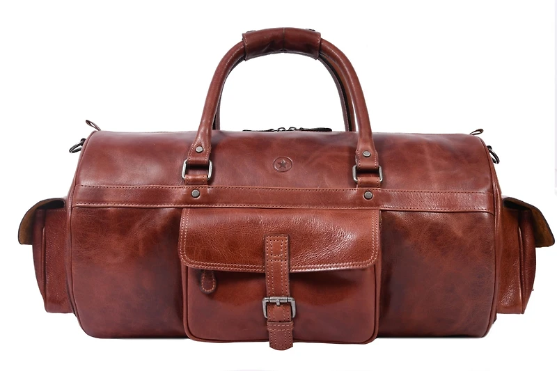 20 Inch Nexus Leather Canvas Duffle Bag