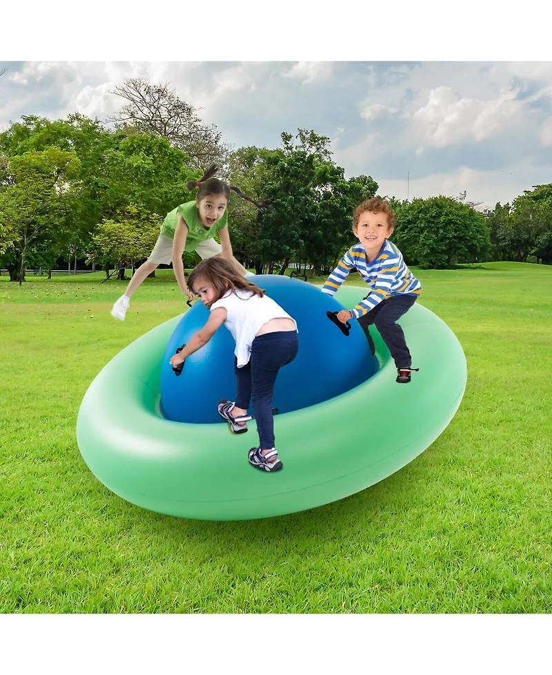 7.5-Ft Inflatable Dome Rocker - 6 Handles, Kids Bouncer