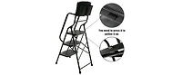 2 Step Ladder, Step Stool for Adults, Folding Step Stool with Wide Anti-Slip Pedal, Sturdy Steel Ladder