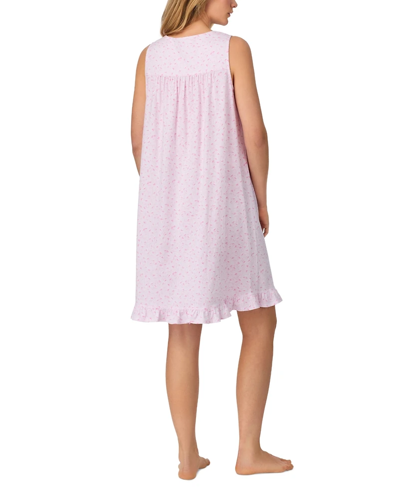 Eileen West Women's Cotton Sleeveless Floral Nightgown