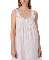 Eileen West Women's Cotton Sleeveless Short Chemise