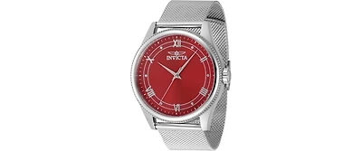 Invicta Men's 48484 Celestial Quartz 3 Hand Red Dial Watch