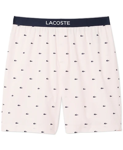 Lacoste Men's Loungewear Croc Print Pajama Shorts