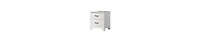 Nightstand with 2 Drawers and Black Handles for Bedroom Storage