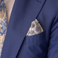 Elizabetta Men's Italo - Double Sided Silk Pocket Square for Men