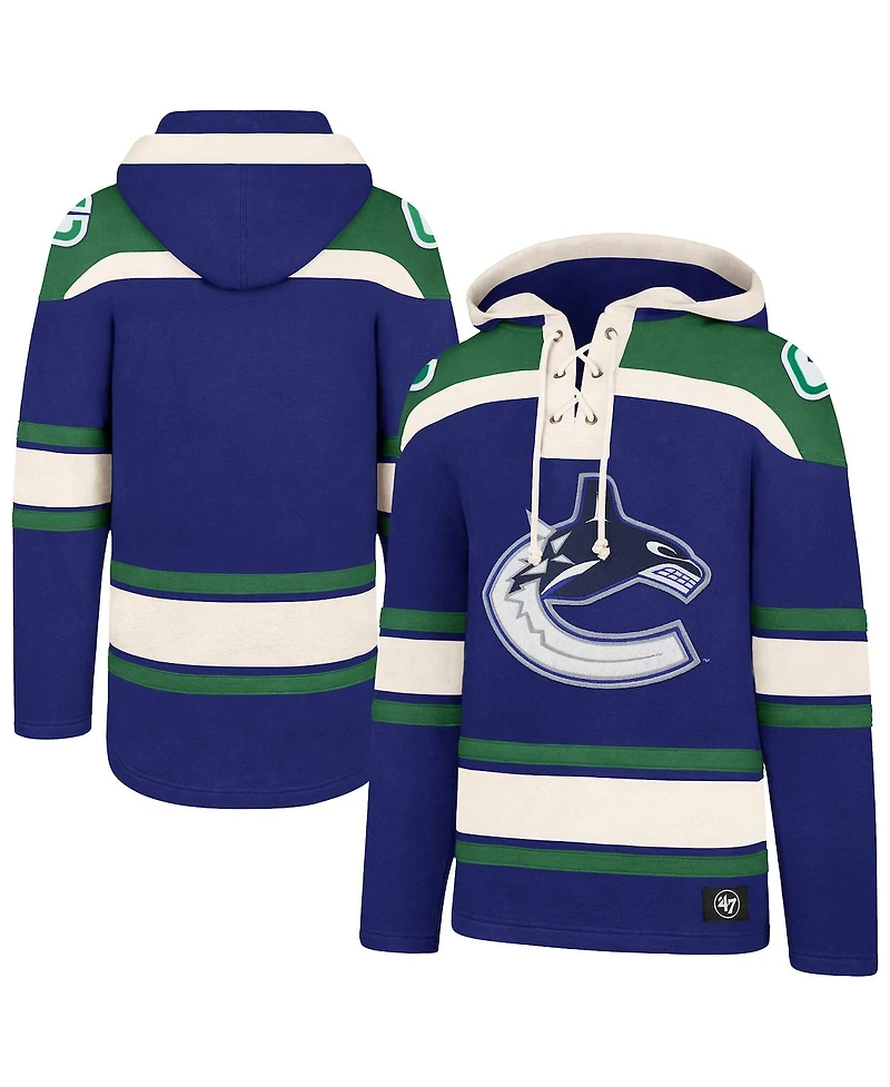 '47 Brand Men's Royal Vancouver Canucks Superior Lacer Pullover Hoodie