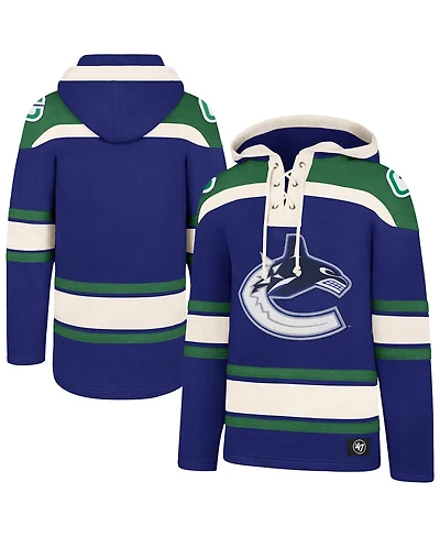 '47 Brand Men's Royal Vancouver Canucks Superior Lacer Pullover Hoodie