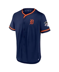 Fanatics Men's Navy Detroit Tigers Iconic Button-Up Top