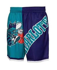 Mitchell & Ness Men's Teal Charlotte Hornets Big Face 5.0 Fashion Shorts