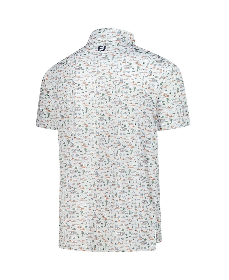 FootJoy Men's White Wm Phoenix Open Prodry All Over Print Polo Shirt