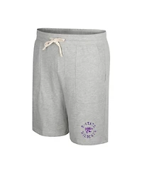 Colosseum Men's Heather Gray Kansas State Wildcats Love To Hear This Terry Shorts