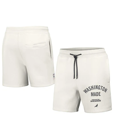 Staple X Nba Men's Cream Washington Wizards Heavyweight Fleece Shorts