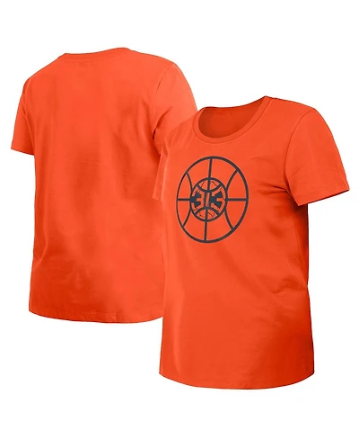 New Era Women's Orange Detroit Pistons 2023/24 City Edition T-Shirt