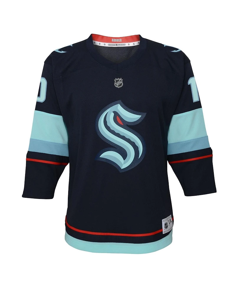Outerstuff Big Boys and Girls Matty Beniers Navy Seattle Kraken Alternate Replica Player Jersey