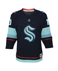Outerstuff Big Boys and Girls Matty Beniers Navy Seattle Kraken Alternate Replica Player Jersey