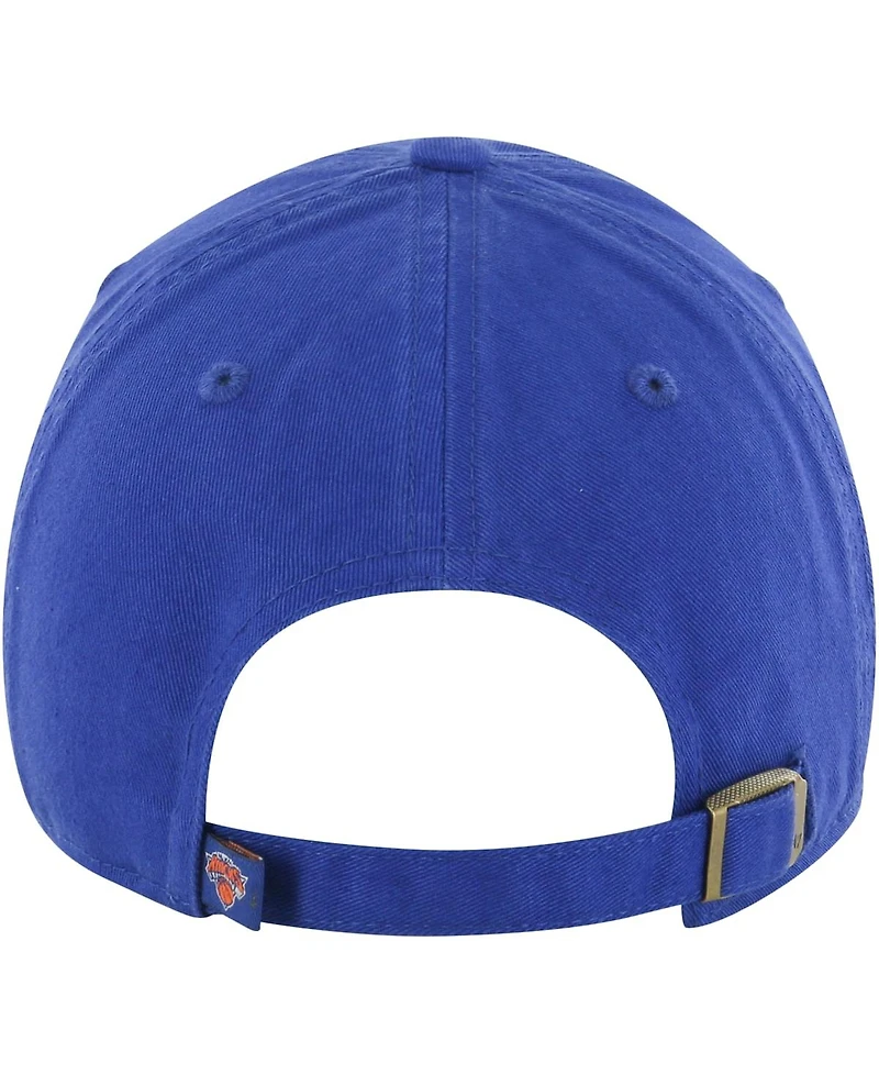 '47 Brand Men's Blue New York Knicks Core Wordmark Clean Up Adjustable Hat