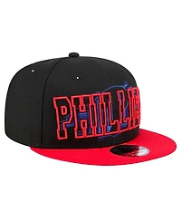 New Era Men's Black Philadelphia Phillies Splatter 9Fifty Snapback Hat