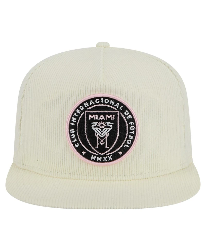 New Era Men's Cream Inter Miami Cf 2025 Kickoff Snapback Golfer Hat