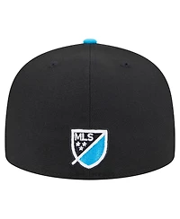 New Era Men's Black Charlotte Fc 2025 Kickoff 59FIFTY Fitted Hat
