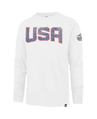 '47 Brand Men's White Usa 2025 4 Nations Face-Off Franklin Long Sleeve T-Shirt
