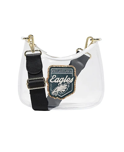 Stoney Clover Lane Philadelphia Eagles Clear Curved Crossbody Bag